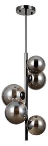 ITALUX PND-406007-V5A-BCR Canello závesné svietidlo 5xG9 D310mm čierny chróm, dymová
