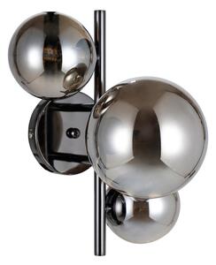 ITALUX WL-406007-3A-BCR Canello nástenné svietidlo 3xG9 čierny chróm, dymová