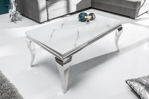 Konferenčný stolík BARROCK 100 cm - biela, sivá - INV