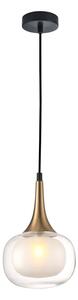 ITALUX PND-99709-1-BRO-CL Konila závesné svietidlo 1xG9 D160mm čierna, mosadz