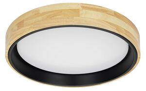 ITALUX PLF-4350-25W-WD-BK-4K Campelo stropné svietidlo LED D450mm 25W/2500lm 4000K čierna, drevo, biela