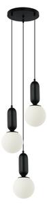 ITALUX PND-02340-3S-BK Aldeva závesné svietidlo 3xE27 D400mm čierna, biela