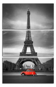 Obraz na stenu Čiernobiely obraz Eiffelovka