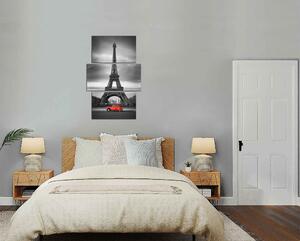 Obraz na stenu Čiernobiely obraz Eiffelovka