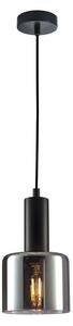ITALUX PND-65342-1-BK+SG Santia závesné svietidlo 1xE27 D120mm čierna, dymová