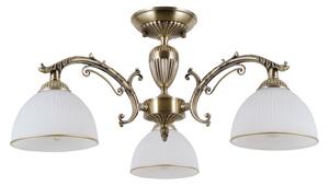 ITALUX PND-5122-3 Feneza stropné svietidlo 3xE27 D600mm starožitná bronzová, biela