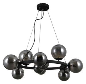 ITALUX PND-30223-11 Montora závesné svietidlo 11xG9 satinovaná čierna, dymová