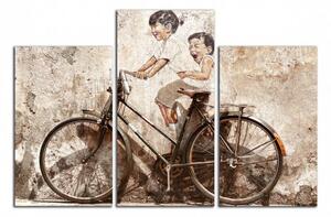 Obraz do bytu Deti a bicykel