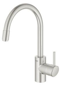 Drezová batéria GROHE Concetto New s vyťahovacou sprškou supersteel 32663DC3