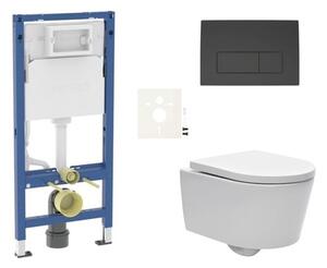 Závesný WC set Geberit do ľahkých stien / predstenová + WC SAT Brevis SIKOGESBRED50BL
