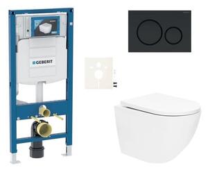 Závesný WC set Geberit do ľahkých stien / predstenová + WC SAT SIKOGESTOR67S20BL