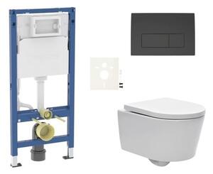 Závesný WC set Geberit do ľahkých stien / predstenová + WC SAT Brevis SIKOGESBRED50BL2