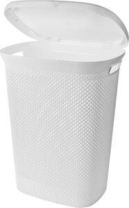 EXCELLENT Kôš na bielizeň s vekom plast 60 l biela KO-027100110