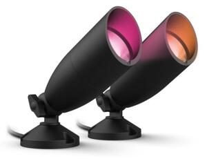 Philips Wiz Ground Spot Starter Kit 8720169071599 exteriérové svietidlo/reflektor 3x LED 10W/540lm 2700-5000K+RGB čierna 2xreflektor / adaptér / ovládač