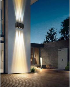 Immax 08491L IMMAX WALL-5 Vonkajšie solárne nástenné svietidlo LED 169x112x64mm 2W 3000-3500K, svetelný senzor, IP54, čierna
