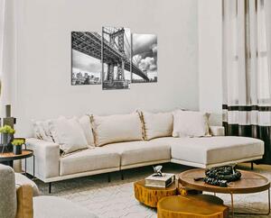 Obraz na stenu Čiernobiely obraz Most Brooklyn