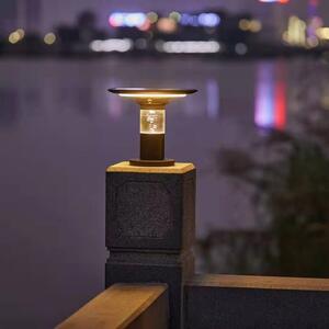 Immax 07908L NEO LITE BUBBLES Smart vonkajší solárny stĺpik LED 170mm 2W/140lm, čierna, RGB, IP54