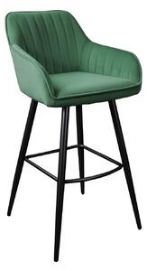 Barová stolička Turin smaragdovo zelený zamat