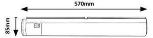 RABALUX 78027 Duddu svietidlo pod kuchynskú linku LED š570mm 17W/1020lm 4000K IP44 biela