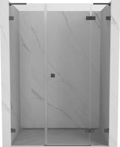 Mexen Lunar L, pravé otočné sprchové dvere 120 cm, 8mm číre sklo, grafitový profil, 834SL-120-050-95-00-P