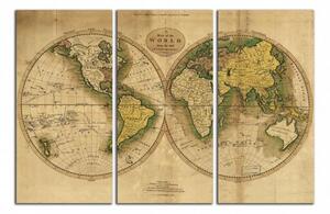 Obraz do obývačky Stará mapa sveta