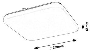 RABALUX 75013 Vendel stropné svietidlo so senzorom LED 280x280mm 12W/1000lm 4000K biela