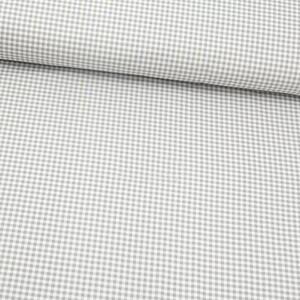 Bavlnená látka, vzor kocka 4mm, farba šedá, metráž 160 cm