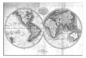 Obraz na plátne Starobylá mapa sveta