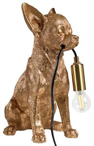 Stolná lampa zlatá umelá živica zvierací motív nočná lampa v tvare psa moderný glamour štýl obývacia izba spálňa