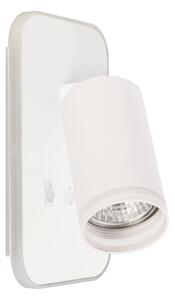 LED nástenné bodové svietidlo PIPE 1xGU10/10W/230V + LED/6W biela