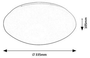 RABALUX 71133 Lucas stropné svietidlo so senzorom LED D335mm 18W/1180lm 4000K IP44 biela