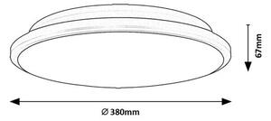 RABALUX 71129 Engon stropné svietidlo LED D380mm 24W/1620lm 4000K strieborná, biela