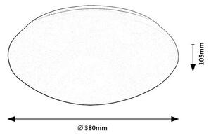 RABALUX 71134 Lucas stropné svietidlo so senzorom LED D380mm 24W/1750lm 4000K IP44 biela