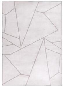 Koberec svetlobéžová látka 160 x 230 cm geometrický vzor protišmyková spodná strana pre podlahové kúrenie moderný štýl obývačka spálňa