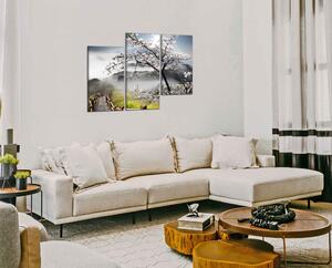 Obraz na plátne Moderný obraz strom a hory