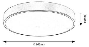 RABALUX 71038 Tesia stropné svietidlo LED D600mm 60W/3760lm 3000-6000K zlatá, biela, diaľkový ovládač