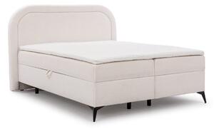 Biela boxspring posteľ s úložným priestorom 140x200 cm Ornes – Ropez