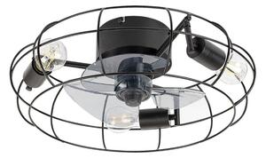 RABALUX 71043 Cadmus stropné svietidlo s ventilátorom 3xE27 D480mm čierna