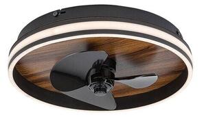RABALUX 71016 Faustine stropné svietidlo s ventilátorom LED D470mm 30W/1000lm 3000-6500K čierna, biela, imitácia dreva, diaľkový ovládač