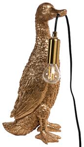 Stolná lampa zlatá polyresín zvierací motív tvar kačky moderný glamour štýl nočná lampa obývacia izba spálňa