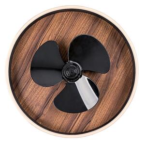 RABALUX 71016 Faustine stropné svietidlo s ventilátorom LED D470mm 30W/1000lm 3000-6500K čierna, biela, imitácia dreva, diaľkový ovládač