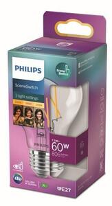 Philips 8718699772130 LED SceneSwitch žiarovka 7.5-3-1.6W/60W 806-320-150 A60 E27 2700-2500-2200K filament