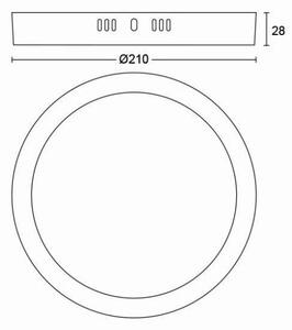 Philips 8719514328846 Magneos Slim DL252 stropné svietidlo LED D210mm 12W/1350lm 4000K biela