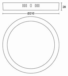 Philips 8719514328693 Magneos Slim DL252 stropné svietidlo LED D210mm 12W/1150lm 2700K čierna
