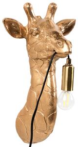 Nástenná lampa zlatá polyresín zvierací motív tvar žirafy moderný glamour štýl nočná lampa obývacia izba spálňa