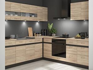 NovýNábytok.sk Rohová kuchyňa BRW Junona Line 220 + 240 cm (wenge + dub sonoma). Vlastná spoľahlivá doprava až k Vám domov. 1118344