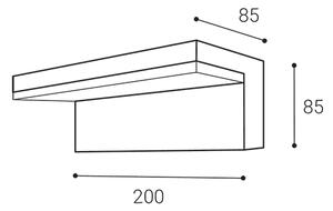 LED2 5400154 HUGO vonkajšie nástenné svietidlo LED 9W/540lm 3000-4000K IP54 antracit