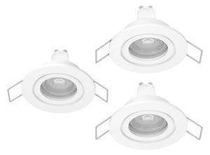 Eglo 902235 - SADA 3x LED kúpeľňových podhľadových svietidiel BARRANCO 1x GU10/4,5W/230V IP44 biela
