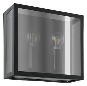 Eglo 31566 - Vonkajšie nástenné svietidlo ALAMONTE SMOKE 2xE27/40W/230V IP44 čierna