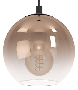 Eglo 901924 - Závesný luster ARISCANI na lane 3xE27/60W/230V čierna/béžová/dymová
